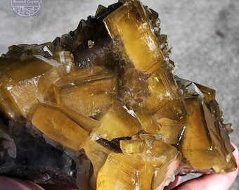 Golden Yellow Barite Cluster Unique Gift Collector Crystal Display Mineral