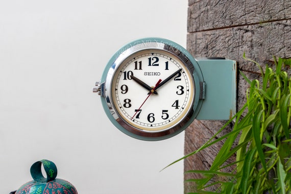 Vintage Seiko Double Face Wall Clock, Nautical Industrial Style - Etsy