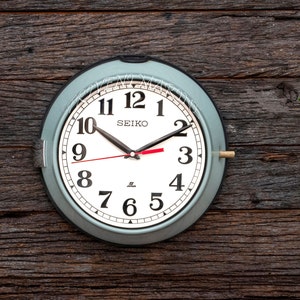 Vintage Seiko Maritime Wall Clock Silent/Sweep working Nautical clock wall Slave Ship wall decor clock White Dial clock