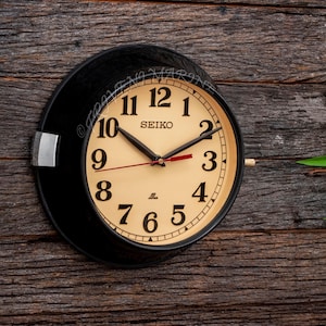 Maritime Seiko Wall Clock Silent/Sweep Movement Nautical Industrial clock wall Slave Ship Retro clock Vintage Marine Time Wall Decor Clock