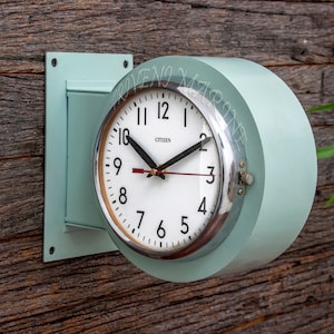 Original Maritime Citizen wall clock double Face Silent/Sweep Movement Vintage Nautical Industrial Slave Ship clock Navigation Station Clock