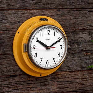 Maritime Ship's Citizen wall clock Silent/Sweep Movement Vintage Nautical Industrial clock Slave Navigation Marine Time Wall Decor Clock