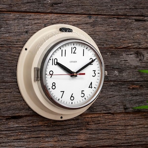 Nautical Maritime Ship's Citizen wall clock Silent/Sweep Movement Vintage Original Industrial clock Slave clock Navigation analog clock