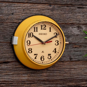 Navigation Maritime Seiko Wall Clock Silent Sweep Movement Nautical Industrial clock Slave Ship clock Vintage Marine Time Original Clock
