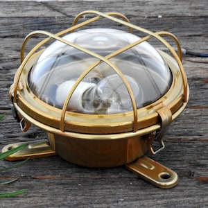 Nautical Ship Slave Vintage Navigation Wall Deck/Ceiling Bulkhead Light Reclaimed