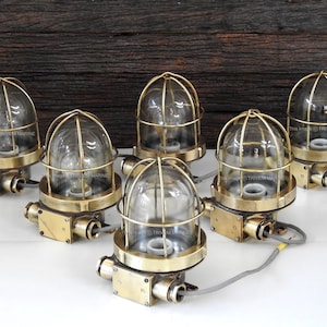 Vintage Nautical Solid Brass Passageway Light Bulkhead Celling/Wall Deck Maritime Navigation Ship Boat Industrial Wall Mount light Cafe Bar