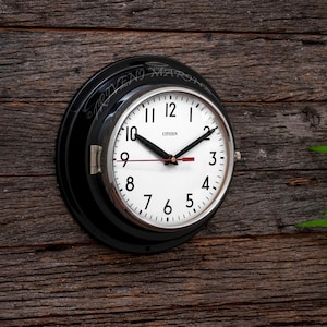 Maritime Sklave des Schiffs Uhrwerk Stille Bewegung Vintage Nautische Industrieuhr Retro Uhr Schiffsnagabe Dekor Uhr