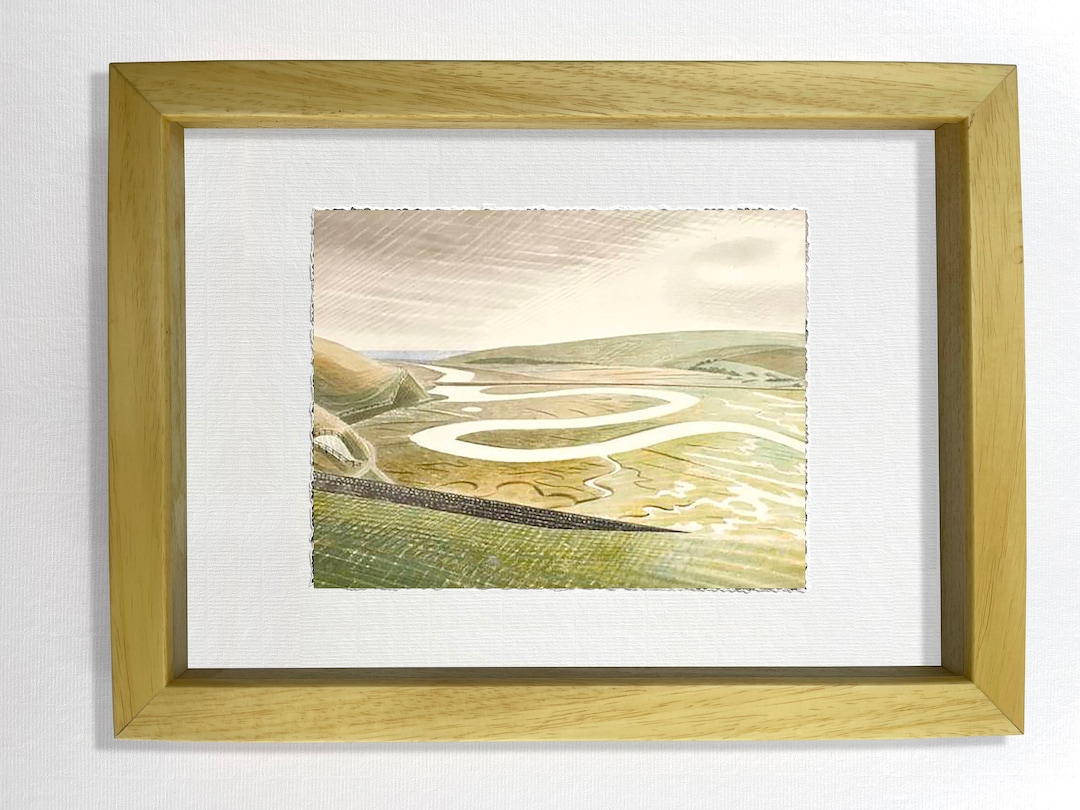 eric-ravilious-cuckmere-haven-torn-edged-float-mounted-etsy-uk