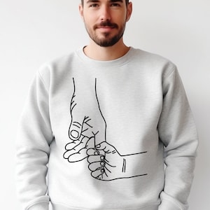 Hände halten Papa Sweatshirt, niedlicher Vatertag Pullover, bestes Papa Shirt, Geschenk für Papa, Vatertag Sweatshirt, Papa zu sein, Papa und ich Geschenk