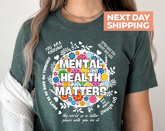 Mental Health Matters Shirt, Psychologist Shirt, Inspirational Shirts Women, Anxiety Shirt, Therapist Shirt, Mental Health Awareness Shirt