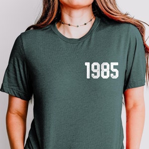 Custom 1985 Shirt, 40th Birthday T-Shirt, Birthday Year Gift, 40th Birthday Gift Shirts, Happy 40 Birthday Tee, Personalized Birthday Shirt