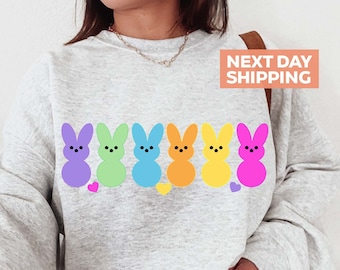 Easter Bunnies Sweatshirt, Cute Easter Gift, Bunny Sweater, Cute Easter Heart Shirt, Happy Easter Day Gift , Easter Bunny Family Sweatshirt