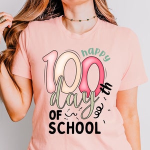 Maglietta per i 100 giorni di scuola, maglietta per celebrare il 100° giorno di scuola, maglietta per i 100 giorni, maglietta per studenti, maglietta carina per il ritorno a scuola, regalo per insegnanti