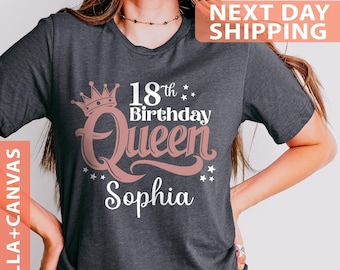 Personalized 18th Birthday Queen Shirt: Ladies Birthday Party Tee