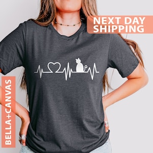 Cat Heartbeat Shirt, Cute Cat Shirt, Cat Lover Shirt, Cat Owner Gift, Cat Mom Shirt,Fur Mama Shirt, Crazy Cat Lady, Cute Cat Gift For Mother