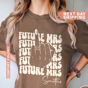 Retro Bachelorette Bride Shirt, Personalized Future Mrs Shirt, Custom Bridal, Bride to be Shirt, Custom Future Mrs Shirt, Comfort Colors tee
