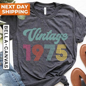 Vintage 1975 Birthday Shirt, 50th Birthday Gift, 1975 Shirt, 50th Birthday Shirt, 50th Birthday Party, Retro 1975 Shirt, 1975 Classic Shirt