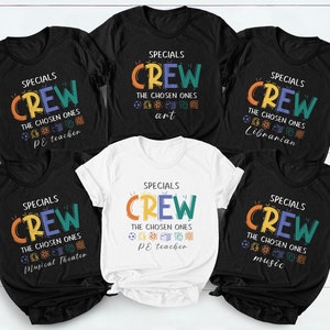Specials Crew Teacher Custom Shirts, Matching Elective Teacher Tees, Custom Teacher Shirt, Personalized School Staff Tee, Teacher Team Gift
