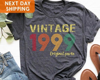 27th Birthday Shirt, 27th Birthday Gift, 1999 Original Parts Shirt, Retro 1999, 27th Birthday Woman Shirt, 1999 Shirt, Vintage 1999 Shirt