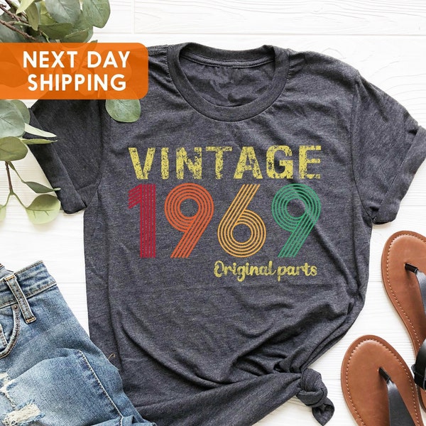 55th Birthday Shirt, 1969 Original Parts Shirt, 55th Birthday Gift For Women, Born In 1969, 55th Birthday Party Shirt, Vintage 1969 Shirt