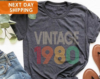 Vintage 1980 Shirt, 46th Birthday Shirt, 46th Birthday Gift For Women,46th Birthday Gift For Men,46th Birthday Best Friend,46th Birthday Tee