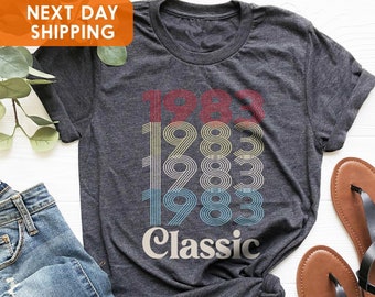 1983 Classic Shirt, 43rd Birthday Shirt, Vintage 1983 Shirt, 43rd Birthday Gift For Women, Retro 1983 Tee, 43rd Birthday Gift For Men Shirt