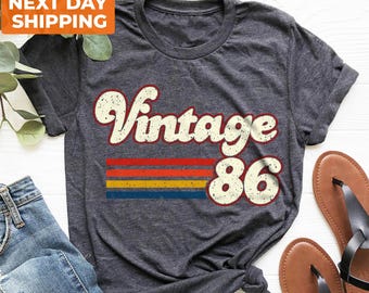 Vintage 1986 Shirt, 40th Birthday Gift, 40th Birthday Gift For Men, Born In 1986 Shirt, 40th Birthday Woman Shirt, Retro 1986 Gift Shirt