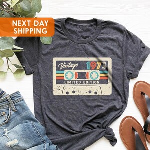 Shirt 52e verjaardag, vintage cassette-T-shirt Limited Edition 1973 Limited Edition, verjaardagsshirt 1973, 52e verjaardagscadeau voor vrouwen, 52e verjaardag mannen T-shirt