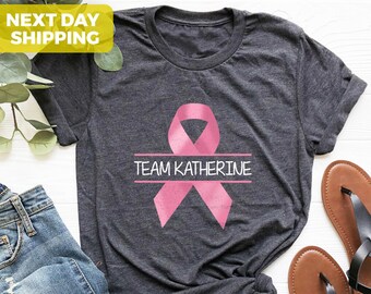 Personalized Team Cancer T-shirt, Cancer Support Team Shirt, Breast Cancer T-shirt, Motivational T-shirt,Cancer Awareness T-shirt,Cancer Tee
