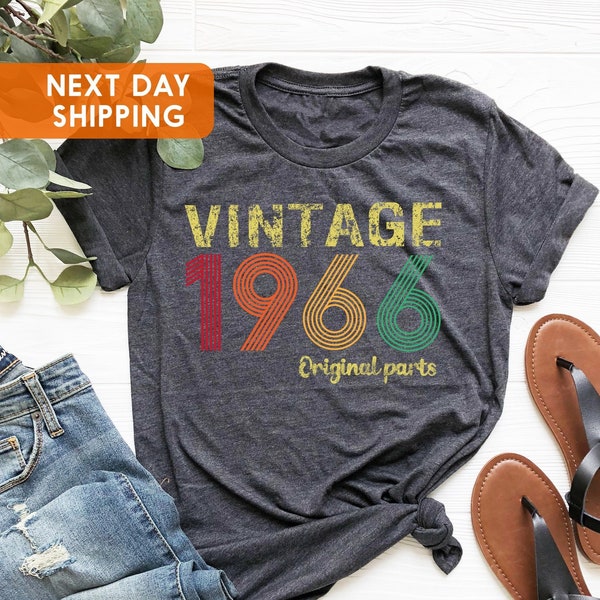 58th Birthday Shirt, 1966 Original Parts Shirt, 58th Birthday Gift For Men, Born In 1966, 58th Birthday Woman Shirt, Vintage 1966 Shirt