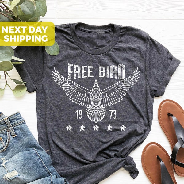 Free Bird Shirt, Boho Tshirt, Free Bird Tee, Thunderbird Shirt, Retro Music Shirt, Eagle Shirt, Vintage Inspired Shirt