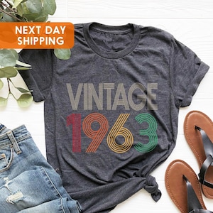 62e verjaardag shirt, 62e verjaardagscadeau voor vrouwen, 62e verjaardagscadeau voor mannen, 62e verjaardag beste vriend, 62e verjaardag T-shirt, vintage 1963 shirt