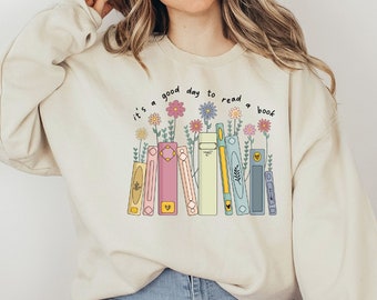 Retro Teacher, Teacher Sweatshirt, Bookish Sweatshirt, Book Lover Gift, Teacher Appreciation, Library Teacher Gift, Book Sweatshirt