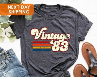 Vintage 1983 Shirt,  43rd Birthday Gift, 43rd Birthday Gift For Men, Born In 1983 Shirt, 43rd Birthday Woman Shirt, Retro 1983 Gift Shirt