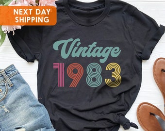 Vintage 1983 Shirt, 43rd Birthday Gift, 43rd Birthday Shirt, 1983 Classic Shirt, 43rd Birthday Party, Retro 1983 Shirt, Vintage 1983 T-shirt
