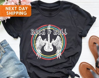 Rock And Roll Shirt, Music T-Shirt, Music Band Shirt, Vintage Shirt, Guitar Shirt, Gift For Music, Motivational Shirt, Music Lover Shirt