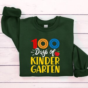 Happy 100 Days Of Kindergarten Sweatshirt, 100 Days Sweater, 100 Day Celebration, Kindergarten Student Gift, Teacher Back to School Sweater