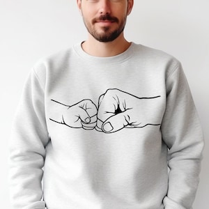 Fist Bump Sweatshirt, Papa und ich Pullover, Vatertagsgeschenk, Fist Bump Pullover, süßes Geschenk für Papa, Vatertags-Sweatshirt, Papa, um Geschenk zu sein