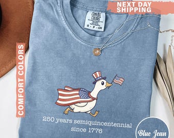 Comfort Colors® Retro USA 250 Shirt, Unabhängigkeitstag Shirt, Feiern Sie das 250-jährige Jubiläum Shirt USA Flagge T-Shirt 4