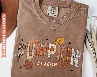 Comfort Colors® Pumpkin Season T-Shirt, Autumn Fall Shirt, Thanksgiving Shirt, Fall Pumpkin Shirt