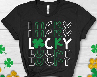 Lucky T-Shirt, Lucky St. Patrick's Day Shirt, St Patty's Day Shirt, Shamrock Shirt, St. Patrick's Day T-Shirt, St. Patrick's Tee, Irish Tee