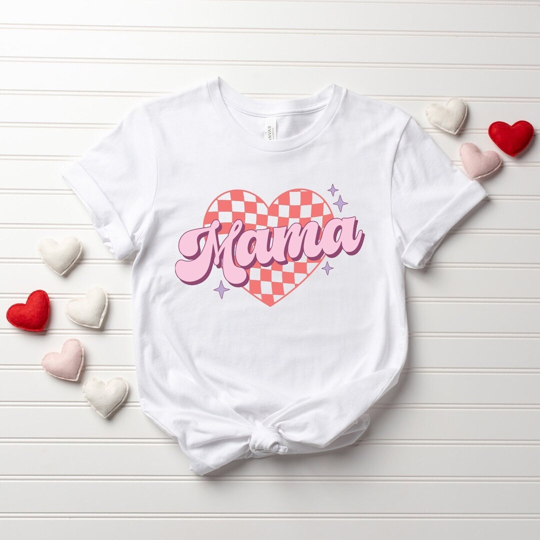 Mom Heart T Shirt White Unisex Mothers Day T Shirt Gift for Mom Awesome Mom T Shirt main image 1