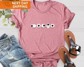 Sheep Shirt, Animal Lover Tee,  Sheep Silhouette Shirt, Sheep Farming Shirt, Sheep Lover Gift,  Sheep Mom Shirt