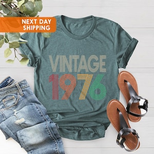 Camiseta de 50 cumpleaños, regalo de 50 cumpleaños para mujer, camiseta retro de 50 cumpleaños, regalo de 50 cumpleaños para hombre, mejor amigo de 50 cumpleaños, camiseta vintage de 1976 imagen 3