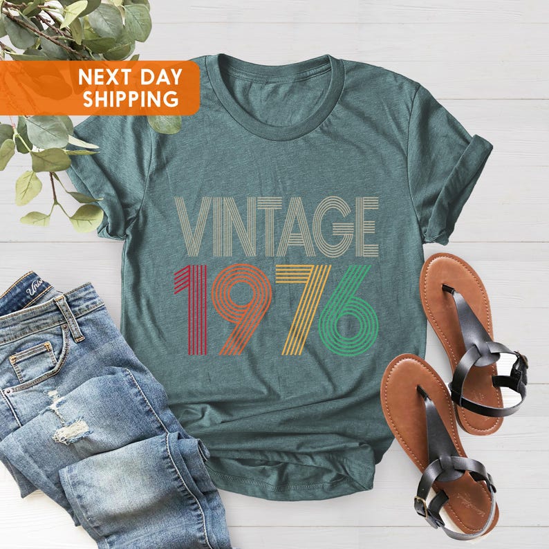 Camiseta de 50 cumpleaños, regalo de 50 cumpleaños para mujer, camiseta retro de 50 cumpleaños, regalo de 50 cumpleaños para hombre, mejor amigo de 50 cumpleaños, camiseta vintage de 1976 imagen 3
