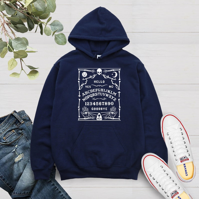 Spirit Board Shirt, Witchy Planchette Pullover, Gothic Wiccan Shirt, Witchy Mom Shirt, Magic Witchy Shirt,Witchy Hands Shirt,Halloween Shirt image 2
