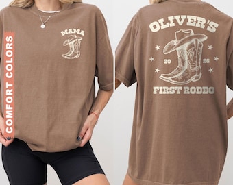 First Rodeo Birthday Party Matching Family Shirts, Comfort Colors Western 1st Rodeo Mama Daddy TShirts, Cowboy Cowgirl 1st Birthday Outfit