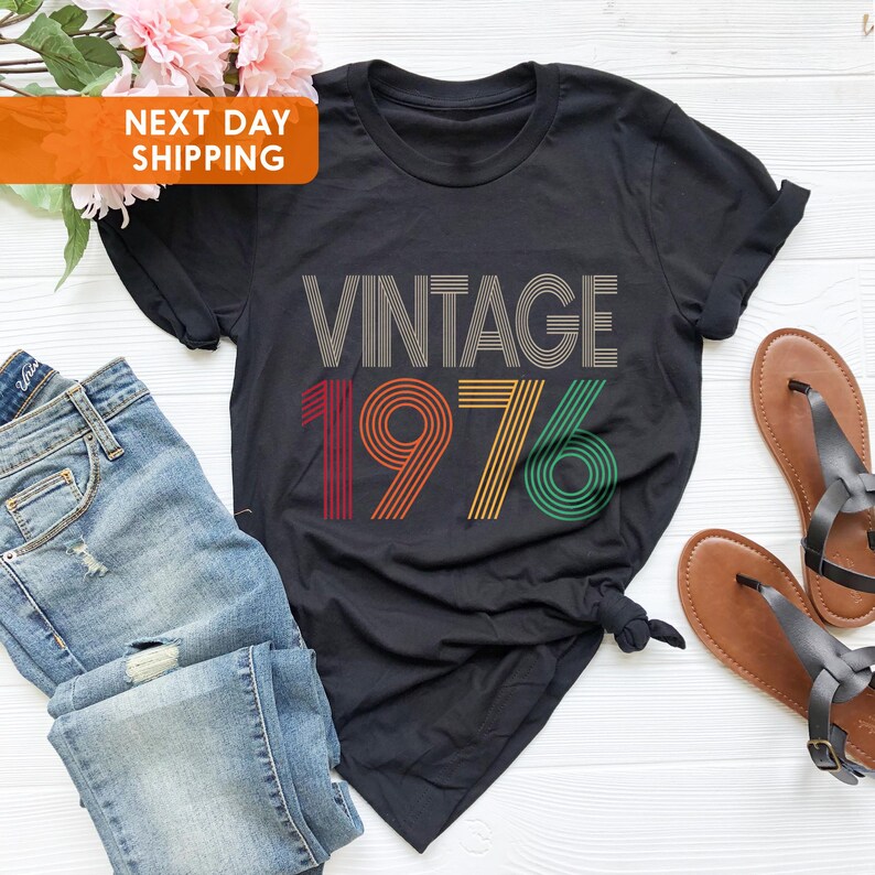Camiseta de 50 cumpleaños, regalo de 50 cumpleaños para mujer, camiseta retro de 50 cumpleaños, regalo de 50 cumpleaños para hombre, mejor amigo de 50 cumpleaños, camiseta vintage de 1976 imagen 4