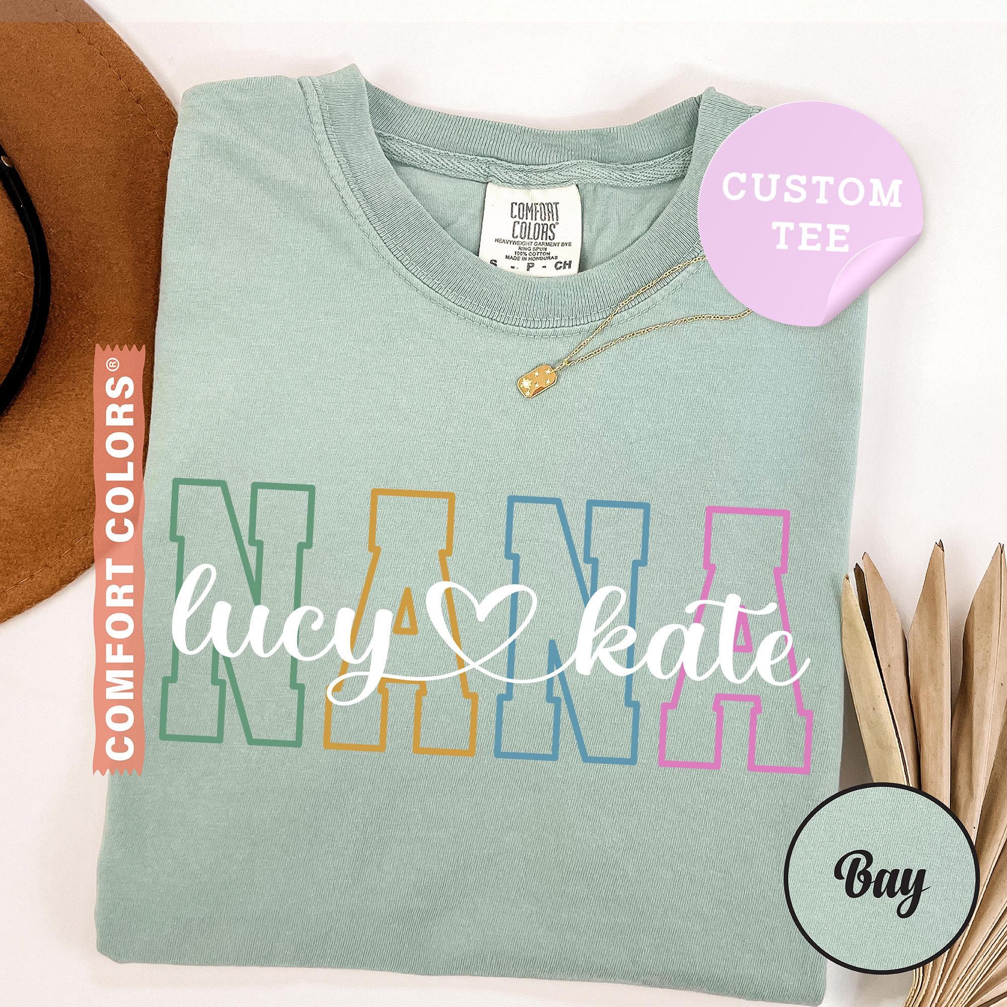 Custom Grandma Shirt, Personalized Grandma T-shirt Comfort Colors®, Grandma Tee with Grandkids Names, Grandma Gift for Mimi, Gigi Nana Shirt