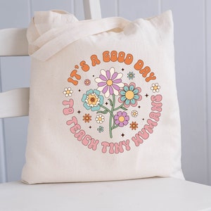 Sac fourre-tout pour enseignant, sac pour enseignant d'âge préscolaire, c'est une bonne journée pour enseigner aux petits humains, cadeau pour enseignant, cartable de rentrée, cadeau de Noël